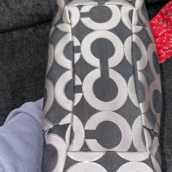 Coach Black and Gray Circle Pattern Shoulder Bag - Picture 7 of 12